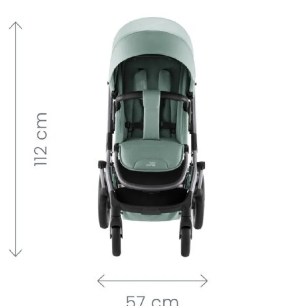 Britax Römer Smile 5Z inkl. liggedel og Baby-Safe Core autostol - space black- Kombivognspakker|Vognpakker