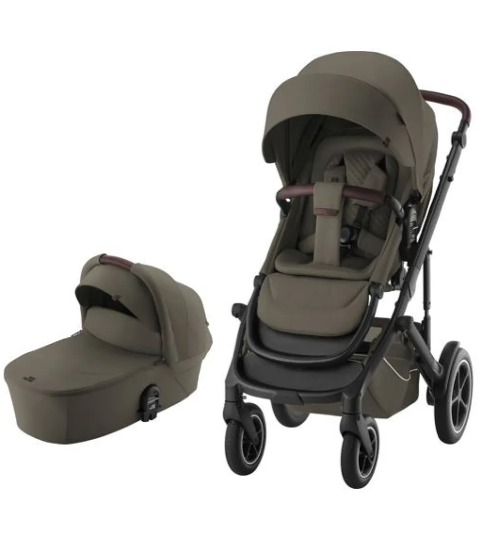 Britax Römer Smile 5Z lux inkl. liggedel - urban olive- Kombivogne Med Ergonomiske Sæder