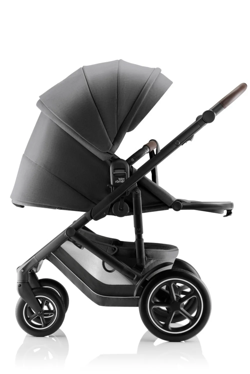Britax Römer SMILE 5Z Style inkl. liggedel - Mineral grey- Kombivogne Med Flade Sæder|Vognpakker