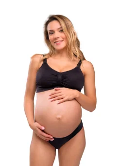 Carriwell Sømløs Amme BH Med Indlæg - Black- Amme Bh'Er