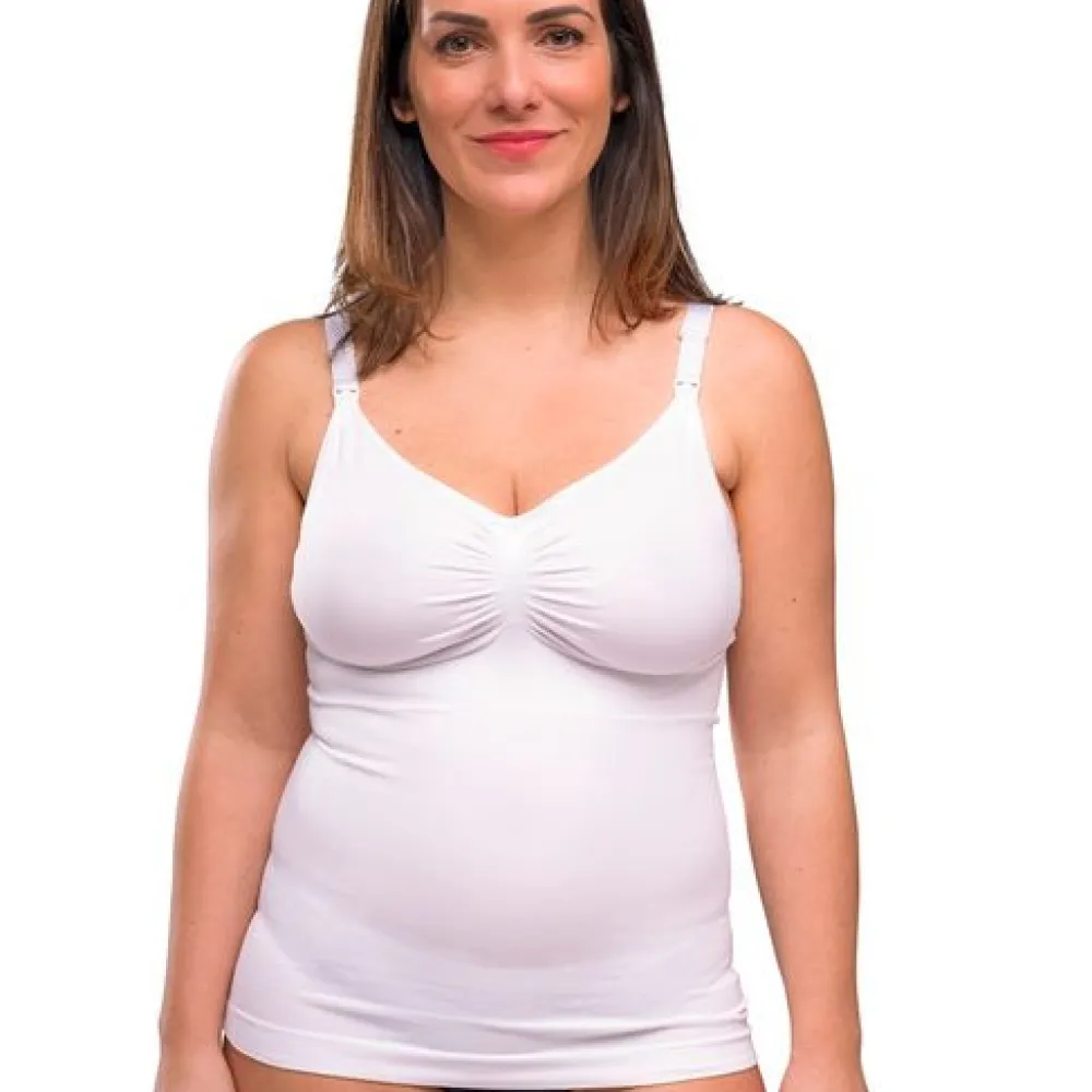 Carriwell Sømløs Ammetop Med Shapewear - Hvid- Overdele