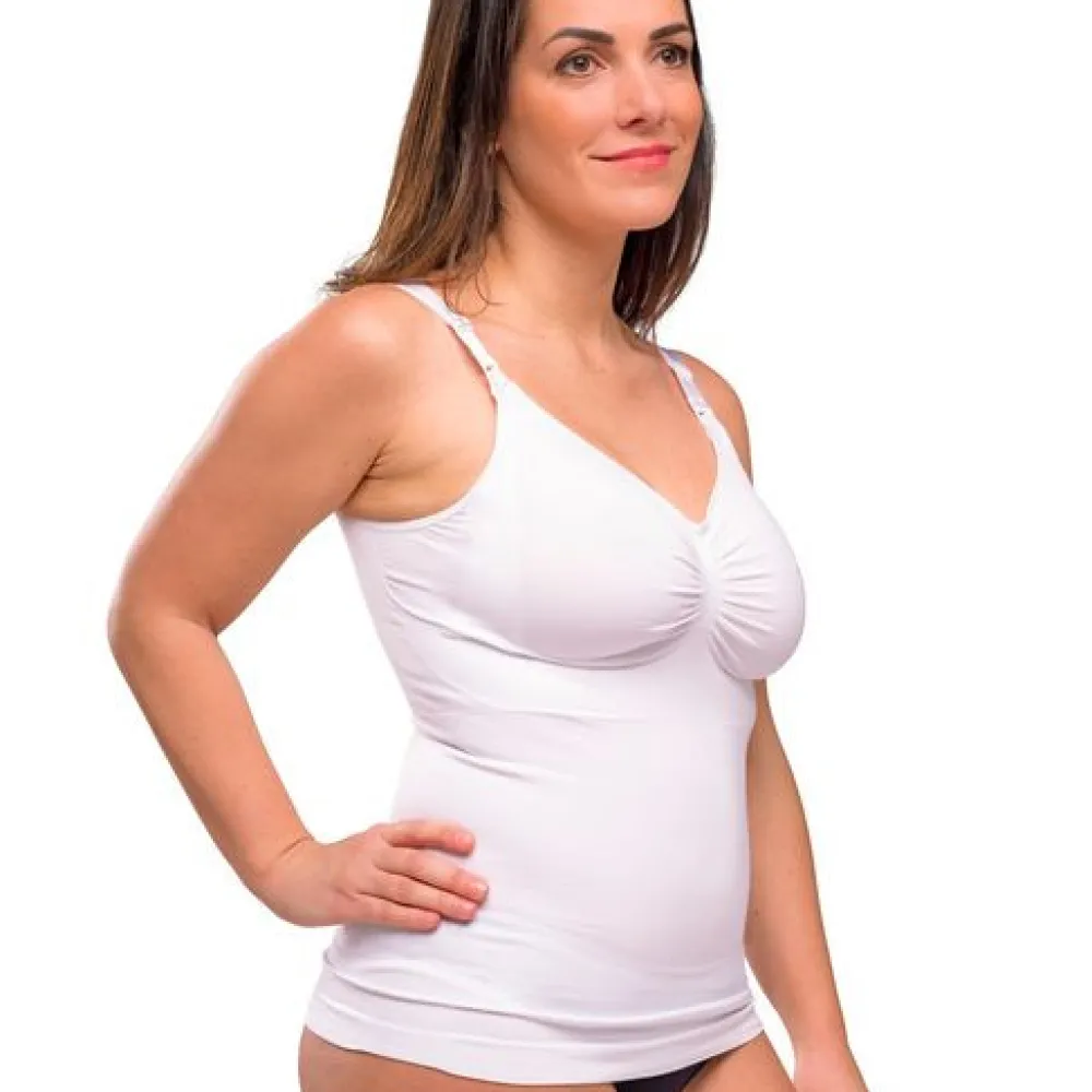 Carriwell Sømløs Ammetop Med Shapewear - Hvid- Overdele
