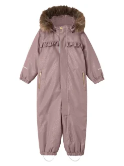 NAME IT Snow 10 Glitter Flyverdragt - WOODROSE- Flyverdragter