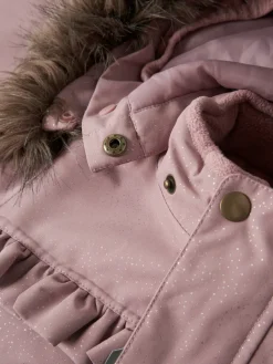 NAME IT Snow 10 Glitter Flyverdragt - WOODROSE- Flyverdragter