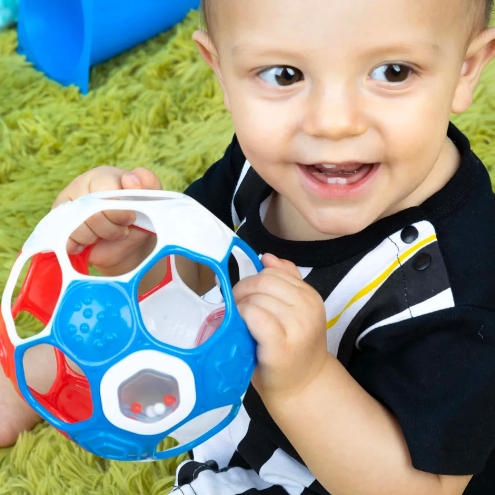 Oball Soccer - fodbold (rød/hvid/blå)- Sansebolde