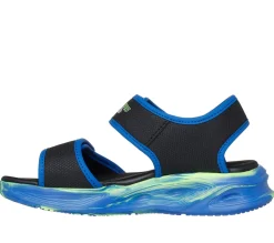 SKECHERS Sola glow sandal - BKBL- Sandaler Med Blink|Sandaler Med Åben Tå