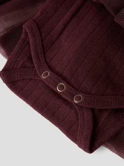 Lil' Atelier Solange Langærmet Tulle Bodykjole - Catawba Grape- Juletøj|Kjoler