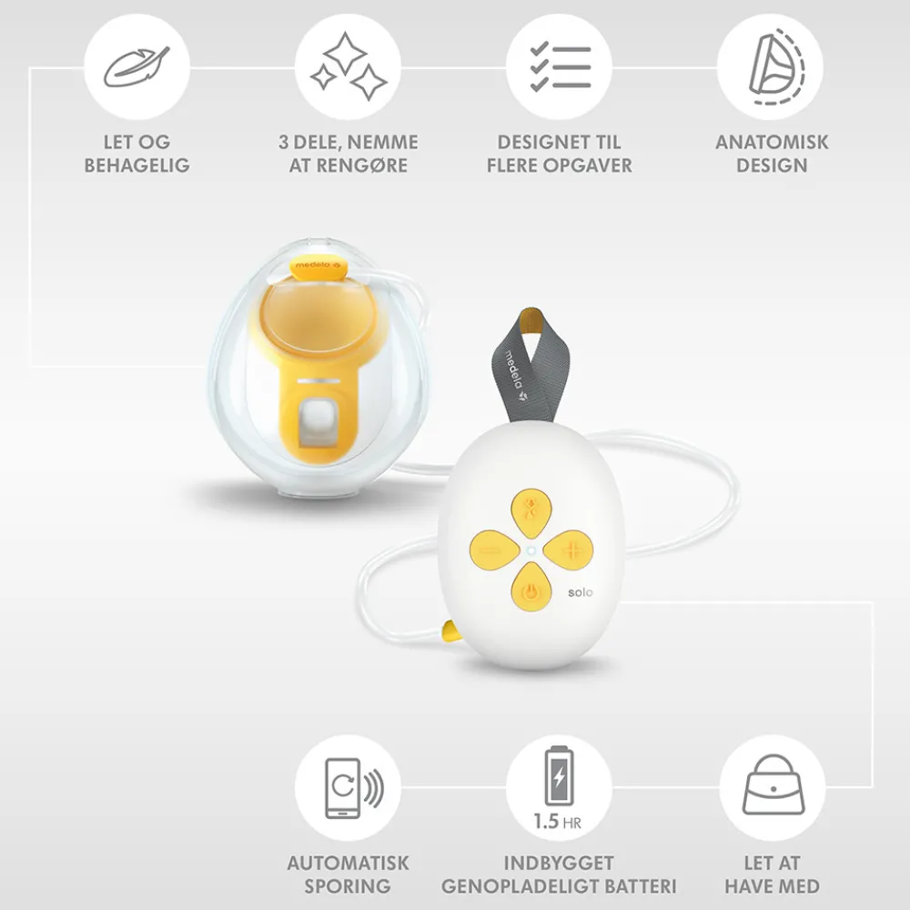 Medela Solo Hands-Free elektrisk enkeltbrystpumpe- Brystpumper