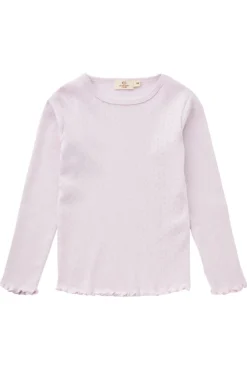 Copenhagen Colors Sommer pointelle t-shirt - LAVENDER- Bluser