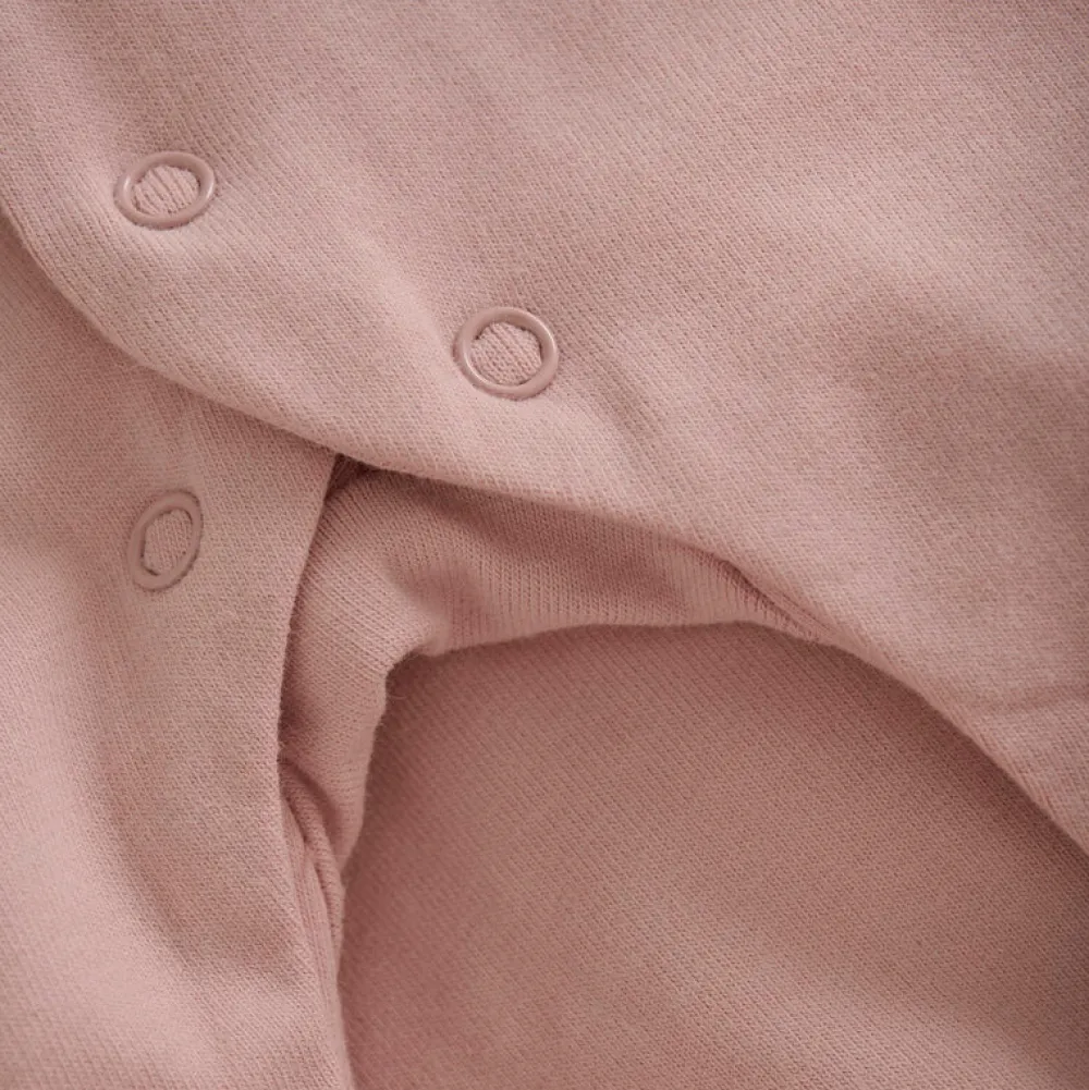 Fixoni Sparkedragt m. fødder - SOLID - Pale Mauve- Præmatur Tøj