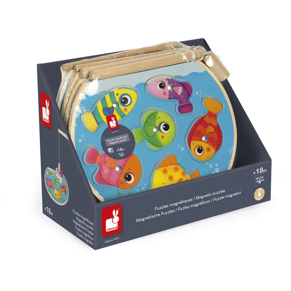 Janod Speedy Fish Puzzle (wood)- Fiskespil
