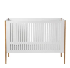 BeKids Spoke tremmeseng - Hvid/Eg-Børn Tremmesenge