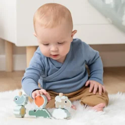 Done By Deer Stablelegetøj Happy clouds Farvemix- Stabelklodser