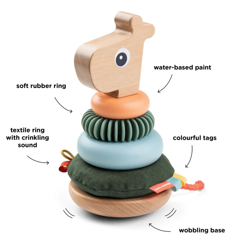 Done By Deer Stabletårn Raffi Farve mix- Stabelklodser