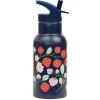 A Little Lovely Company Stainless steel drink bottle: Strawberries- Madkasser & Drikkedunke