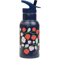 A Little Lovely Company Stainless steel drink bottle: Strawberries- Madkasser & Drikkedunke