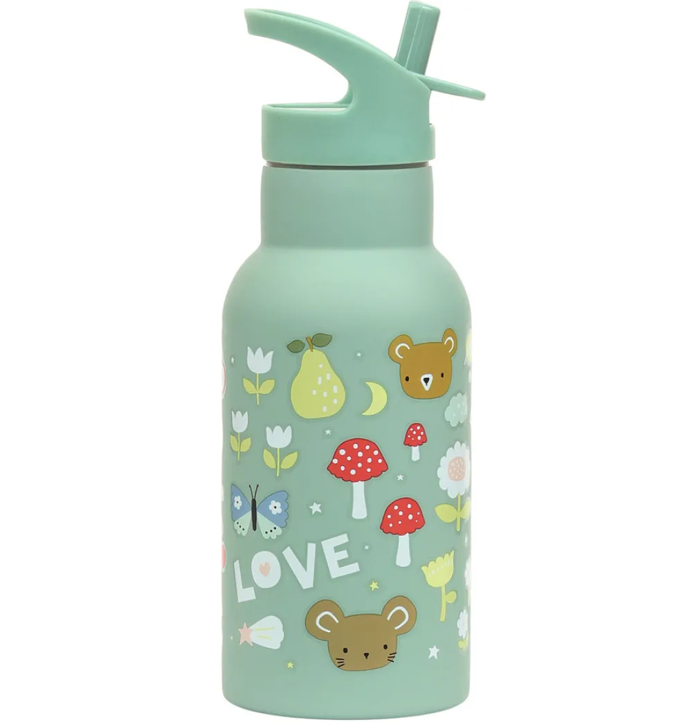A Little Lovely Company Stainless steel drink bottle: Joy- Madkasser & Drikkedunke
