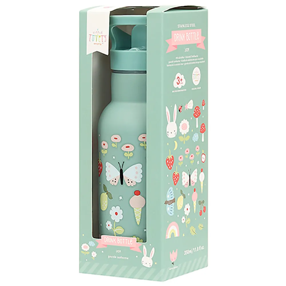 A Little Lovely Company Stainless steel drink bottle: Joy- Madkasser & Drikkedunke