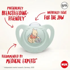 NUK Star Silicon S1 - Winnie The Pooh 2 stk- Sutter