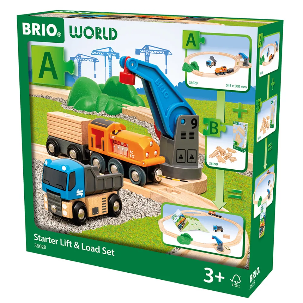 Brio Startsæt Løft & Læs - FSC®- Togbaner & Tog