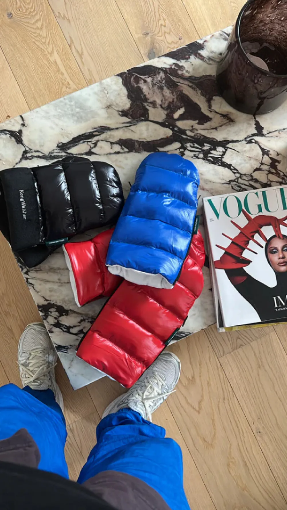 KongWalther Østerbro handsken 2.0 - puffer blue- Vognhandsker