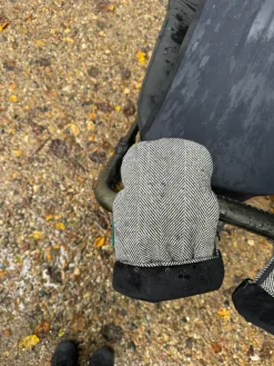 KongWalther Østerbro handsken - black strips- Vognhandsker