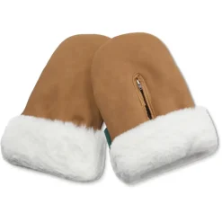 KongWalther Østerbro handsken Mini - brown faux suede- Vognhandsker