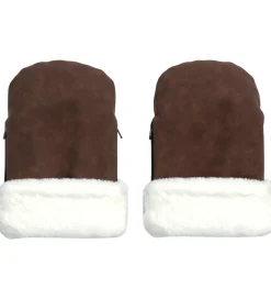 KongWalther Østerbrohandsken - Chocolate Brown Faux Suede- Vognhandsker