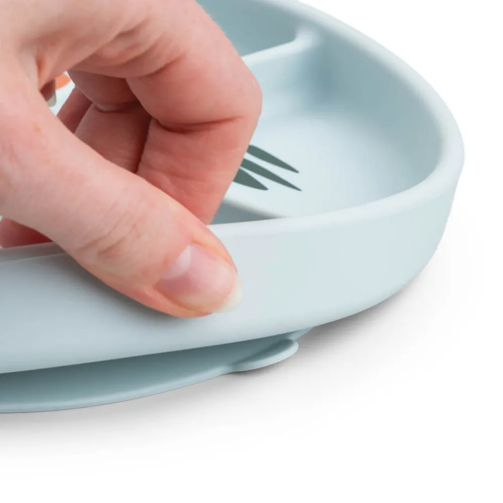 Done By Deer Stick&Stay inddelt tallerken Playground Blå- Service