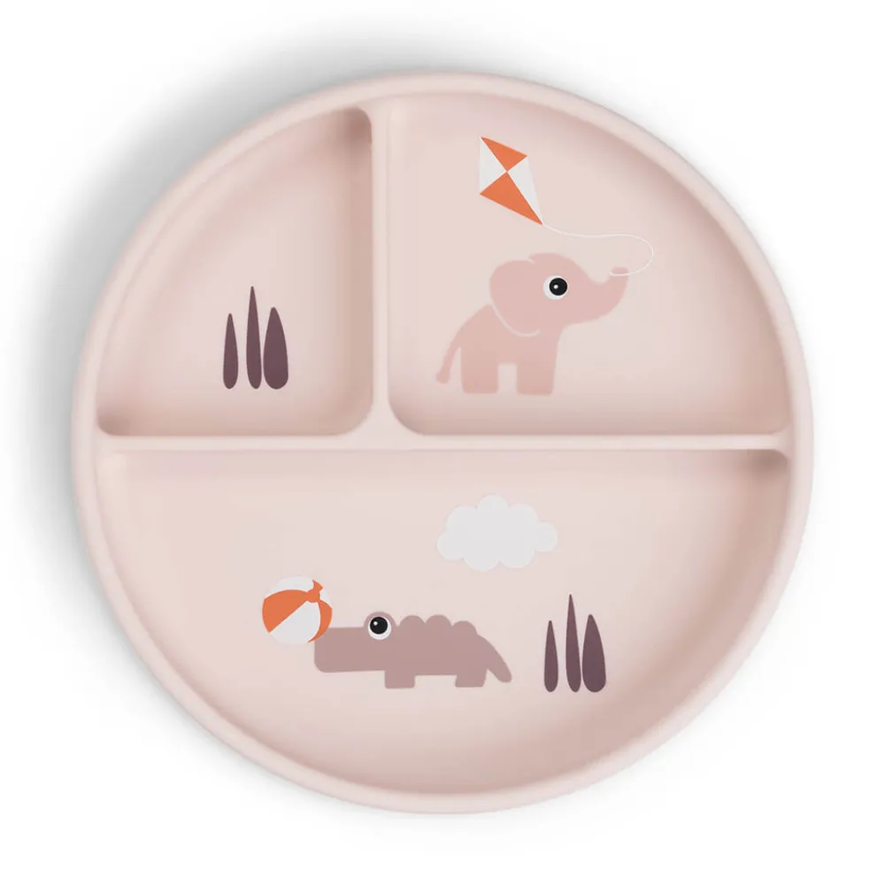 Done By Deer Stick&Stay inddelt tallerken Playground Pudder- Service