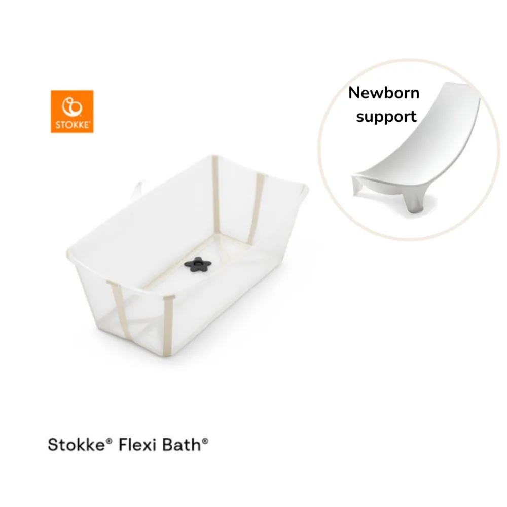 Stokke® Stokke flexibath inkl. newborn support - Sandy beige- Badekar, Stativer & Badestole