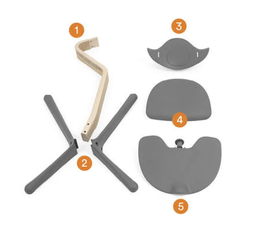 Stokke Nomi Stol - Natural Grey-Børn Højstole Uden Tilbehør