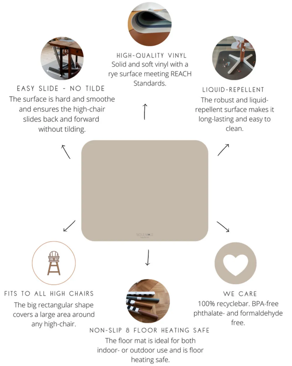 NOUI NOUI Stole underlag - rose-Børn Tilbehør Til Højstole