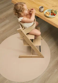 Filibabba Stoleunderlag i genanvendt PU-læder - warm grey-Børn Tilbehør Til Højstole