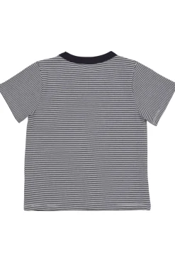 Copenhagen Colors Stribet t-shirt - NAVY- T-Shirts & Toppe