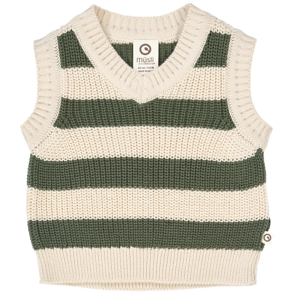 Müsli Strikket Vest - Oak- Cardigans, Veste & Trøjer