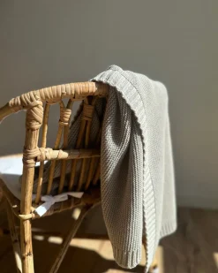 Vanilla COPENHAGEN Striktæppe - Oyster Grey - Økologisk-Børn Tæpper