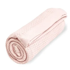 VINTER & BLOOM Striktæppe, bomuld, Lyserød-Børn Tæpper