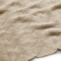 Cam Cam Copenhagen Striktæppe Muslingeskal - GOTS mandel-Børn Tæpper