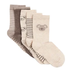 BeKids Strømpe m. mønster (5-pak) - Chestnut- Strømper|Multipack