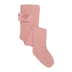 BeKids Strømpebukser m. Blonde - Dusty Rose- Strømpebukser