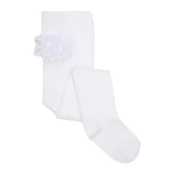 BeKids Strømpebukser m. Blonde - White- Strømpebukser