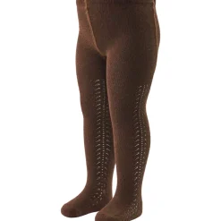 Müsli Strømpebukser med hulmønster 2-pak - Bark/ Balsam cream- Strømpebukser