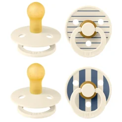 BIBS Studio Colour Sut 4pk Latex Str 1 - Pin Ivory/Blue- Sutter