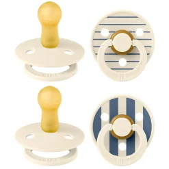 BIBS Studio Colour Sut 4pk Latex Str 2 - Pin Ivory/Blue- Sutter