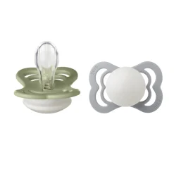 BIBS Supreme 2 pk Silicone str. 1 Night - sage/cloud- Sutter