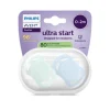 Philips Avent Sut Ultra start, 0-2 m, lysegrøn/lyseblå- Sutter