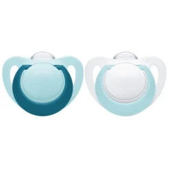 NUK Sut Genius Silicone S1 Turquoise/White 2-pak- Sutter