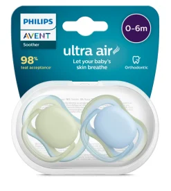 Philips Avent Sut, Ultra Air 0-6 mdr. 2-pk- Sutter