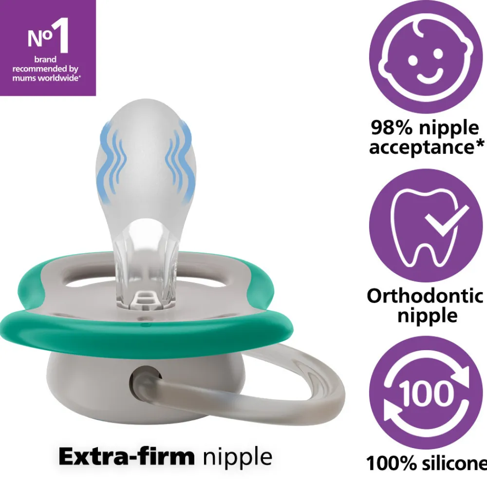 Philips Avent Sut, Ultra Air 0-6 mdr. 2-pk- Sutter